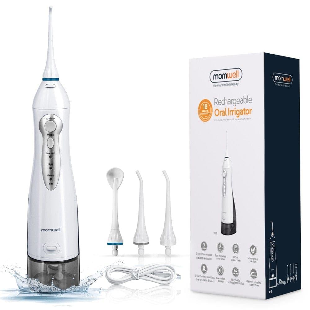 Oral Irrigator USB Rechargeable Dental Water Flosser Portable 300ML - Ammpoure Wellbeing 🇬🇧