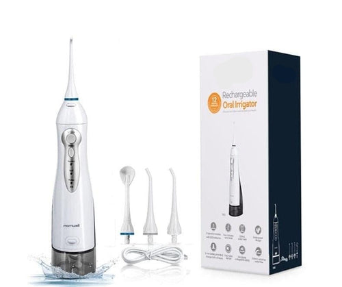 Oral Irrigator USB Rechargeable Dental Water Flosser Portable 300ML - Ammpoure Wellbeing 🇬🇧