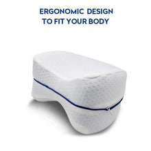 Load image into Gallery viewer, Orthopedic Memory Foam Pillow for in-between knees for side sleepers and pregnant women - Ammpoure London
