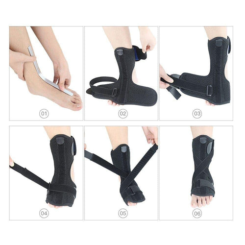 Plantar Fasciitis Support, Orthotics Drop Foot Brace with Aluminum Plate Support for Plantar Fasciitis Heel Spur Relief - Ammpoure Wellbeing 🇬🇧