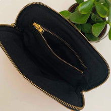 Load image into Gallery viewer, Premium Recycled Silk Make-up Bag (One-Off Print) + Scrunchie + Sleep Mask - Ammpoure London
