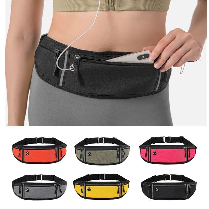 Professional Running Waist Bag Sports, Bumbag Mobile Phone Case Men Women Hidden Pouch Gym SportsBags Running Belt Waist Pack - Ammpoure Wellbeing 🇬🇧
