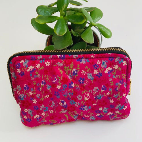 Recycled Silk Quilted Makeup bag (One-Off Print) All - Ammpoure London