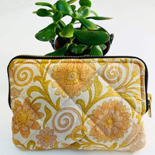 Load image into Gallery viewer, Recycled Silk Quilted Makeup bag (One-Off Print) All - Ammpoure London
