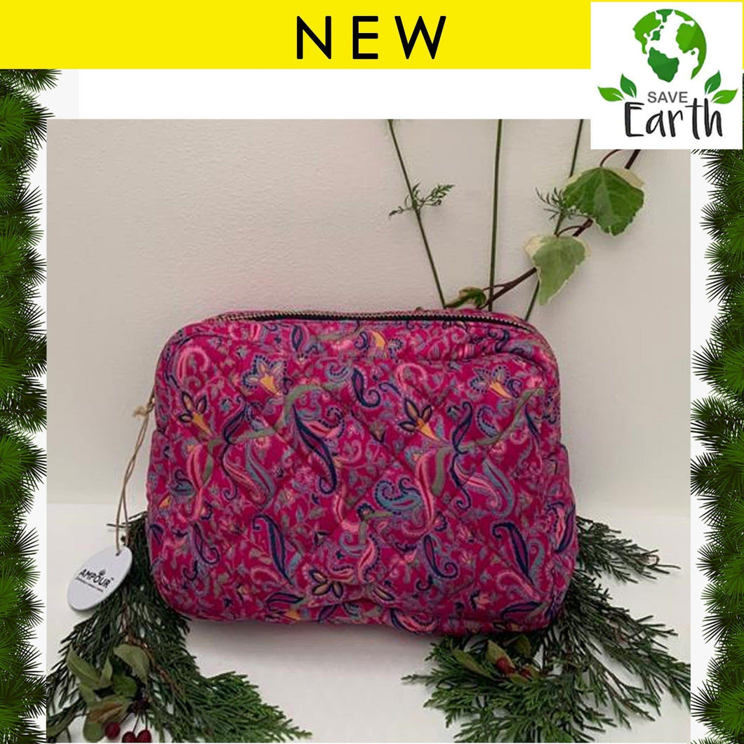 Recycled Silk Washbag (One-Off Print) - Ammpoure London