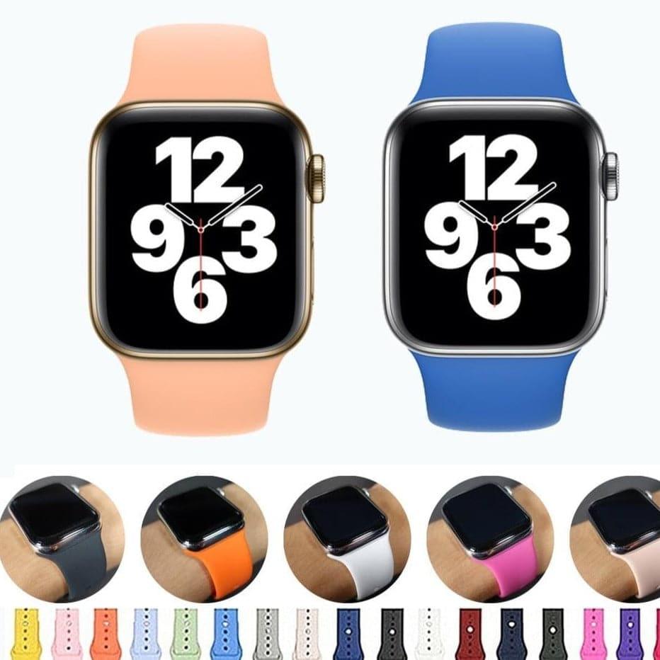 Silicone Strap For Apple Watch Band 44mm 40mm - Ammpoure London