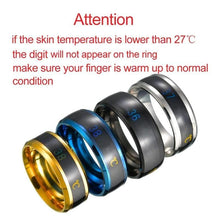 Load image into Gallery viewer, Smart Sensor Body Temperature Ring, Stainless Steel, Real-time Temperature - Ammpoure London
