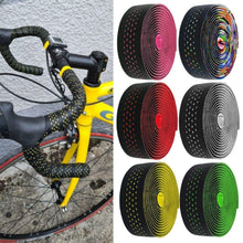 Load image into Gallery viewer, Soft Road Bike Bicycle Handlebar Cork EVA PU Bar Tape Professional Cycling Damping Anti-Vibration Wrap With 2 Bar Plug - Ammpoure Wellbeing 🇬🇧
