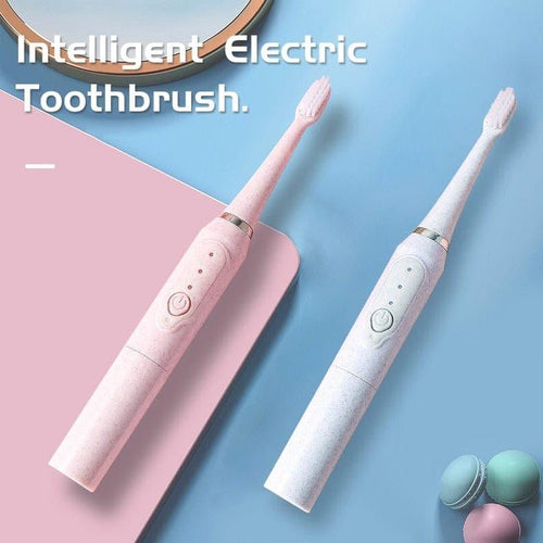 Sonic Electric Toothbrush For Men And Women Adult Non-Rechargeable Soft Fur Full-Automatic Waterproof Coupl - Ammpoure Wellbeing 🇬🇧