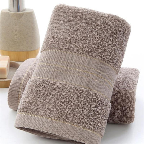 Thickened Cotton Bath Towel Increases Water Absorption Adult Bath Towel Solid Color Golden Silk Soft Affinity Face Towel - Ammpoure Wellbeing 🇬🇧