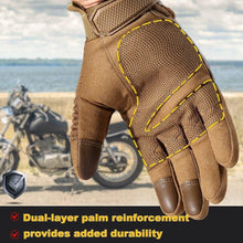 Load image into Gallery viewer, Touchscreen PU Leather Motorcycle Full Finger Gloves Protective Gear Racing Pit Bike Riding Motorbike Moto Motocross Enduro - Ammpoure Wellbeing 🇬🇧
