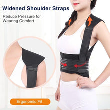 Load image into Gallery viewer, Tourmaline Self-heating Magnetic Therapy Waist Back Shoulder Posture Corrector Spine Lumbar Brace Back Support Belt Pain Relief - Ammpoure Wellbeing 🇬🇧
