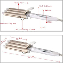 Load image into Gallery viewer, Triple barrel curling iron wave hair curlers - Ammpoure London
