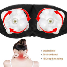 Load image into Gallery viewer, U Shape Electrical Shiatsu Body Shoulder Neck Massager Back Infrared 4D Kneading Massage Shawl Car Home Best Gift HealthCare - Ammpoure Wellbeing 🇬🇧

