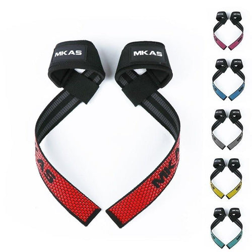 Weight lifting Wrist Straps Fitness Bodybuilding Training Gym lifting straps with Non Slip Flex Gel Grip - Ammpoure Wellbeing 🇬🇧