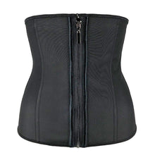 Load image into Gallery viewer, Women Latex Waist Trainer Body Shaper Corsets with Zipper Cincher Corset Top Slimming Belt Black Shapers Shapewear Plus Size - Ammpoure Wellbeing 🇬🇧
