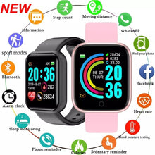 Load image into Gallery viewer, Y68 Smart Watch Heart Rate Blood Pressure Blood Oxygen Monitoring Multi-Function Reminder Sleep Monitoring - Ammpoure Wellbeing 🇬🇧
